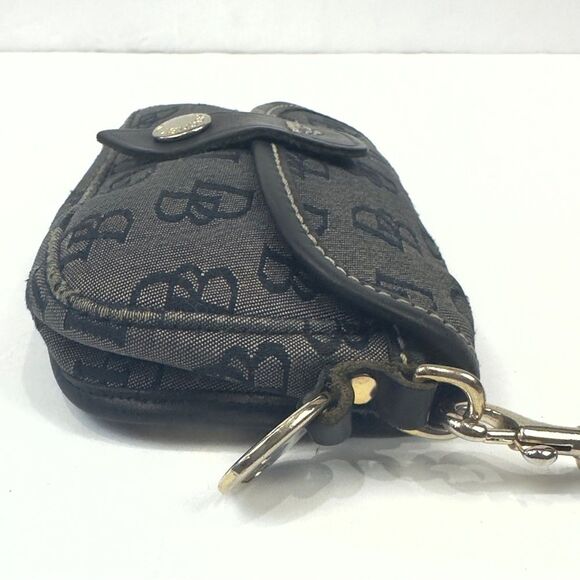 Authentic Dooney & Bourke Signature Blue and Grey Fabric Wristlet Wallet - Picture 6 of 15